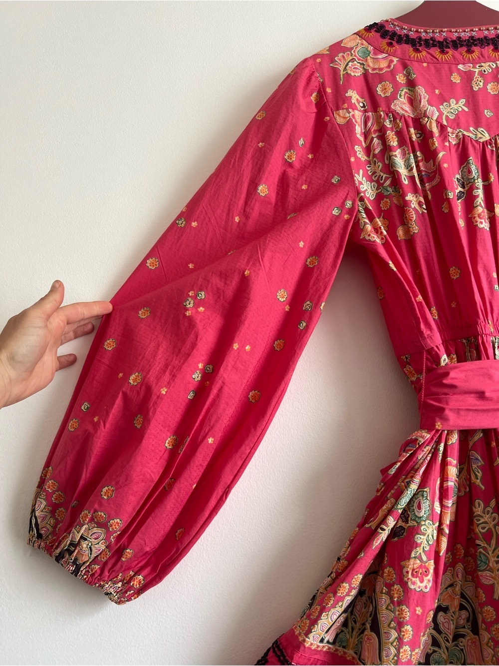 Anthropologie Raquel Embroidered Mini Dress in Pink Combo - Picture 14 of 16